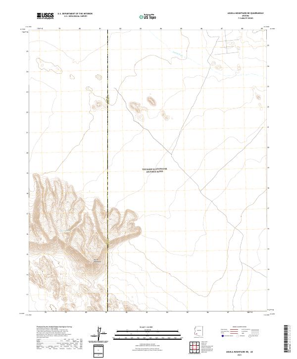 Aguila Mountains NE topographic map thumbnail