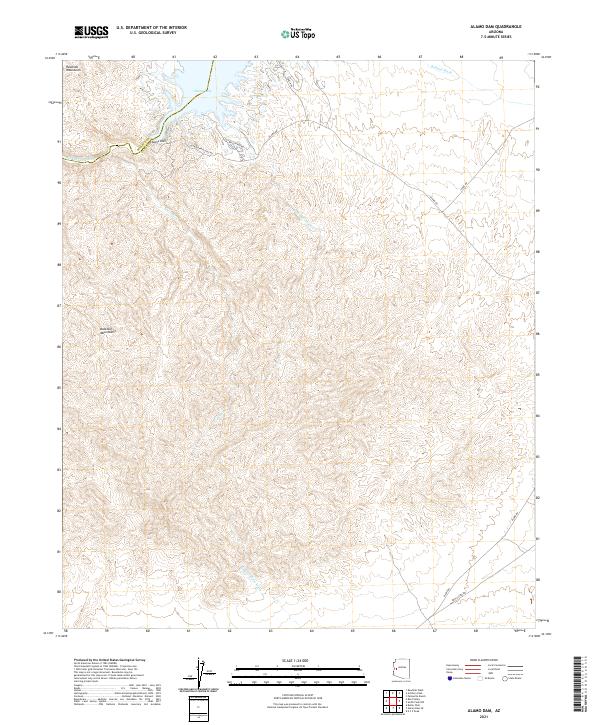 Alamo Dam 2021 topographic map thumbnail