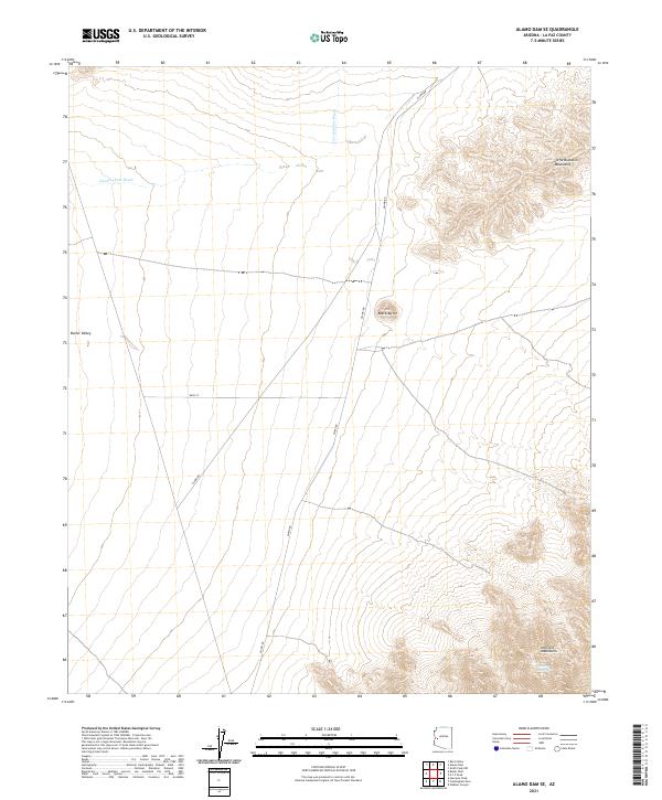 Alamo Dam SE 2021 topographic map thumbnail