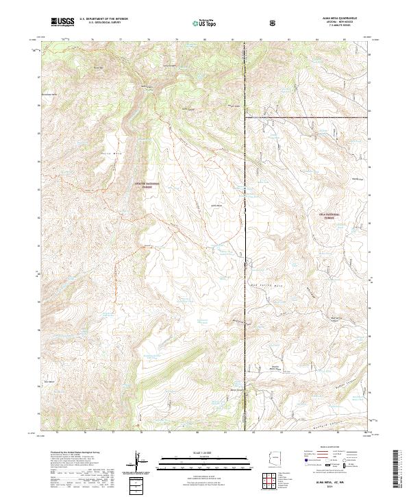 Alma Mesa topographic map thumbnail