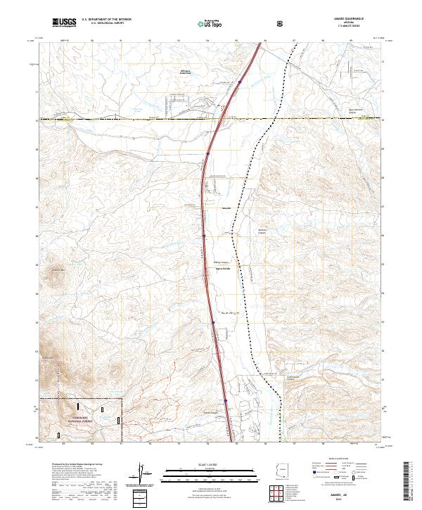 Amado topographic map thumbnail