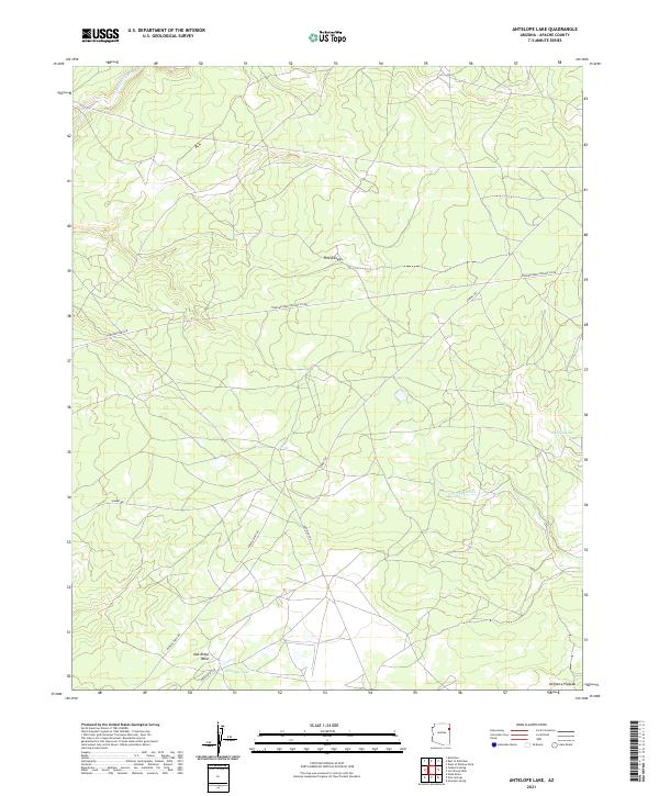 Antelope Lake 2021 topographic map thumbnail