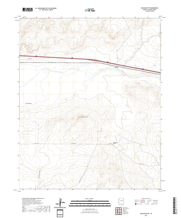 Apache Butte topographic map thumbnail