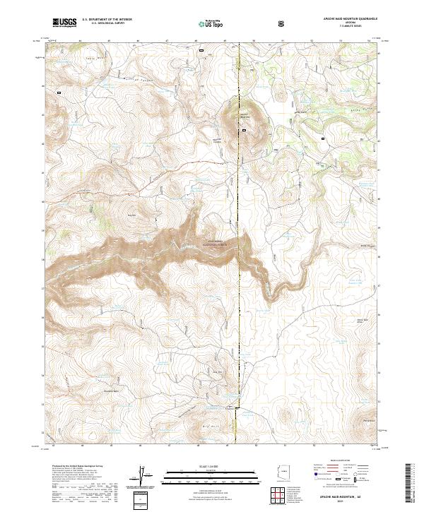 Apache Maid Mountain topographic map thumbnail