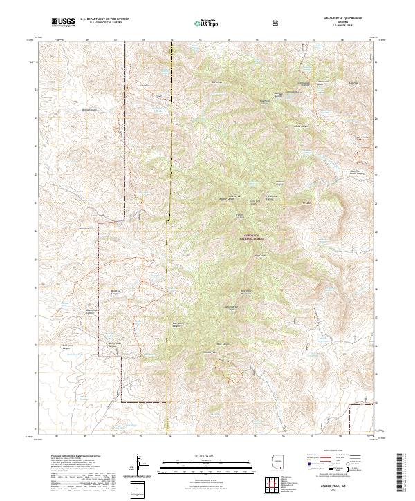 Apache Peak topographic map thumbnail