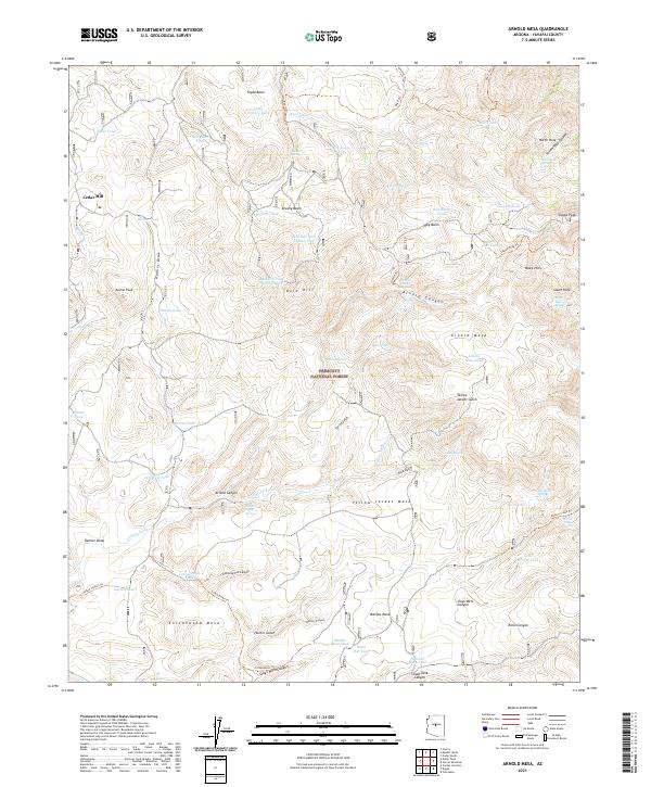 Arnold Mesa 2021 topographic map thumbnail