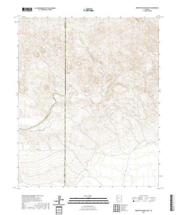Arrastra Mountain SE topographic map thumbnail