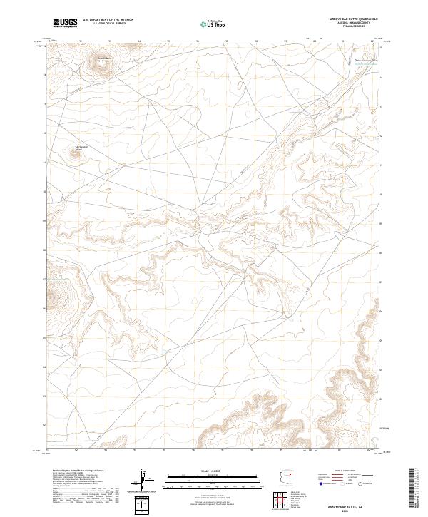 Arrowhead Butte topographic map thumbnail