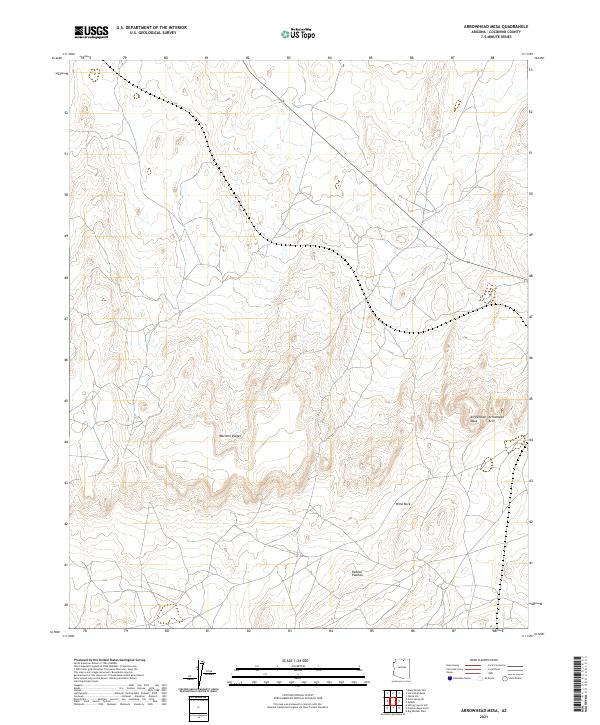 Arrowhead Mesa topographic map thumbnail