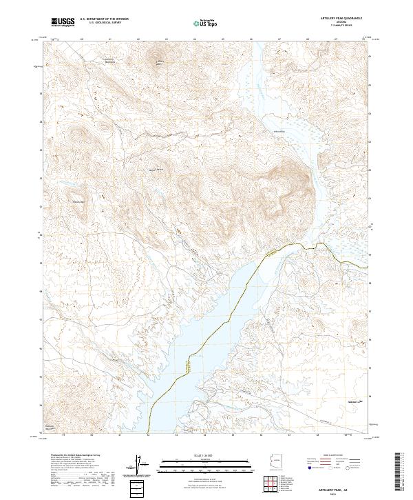 Artillery Peak topographic map thumbnail