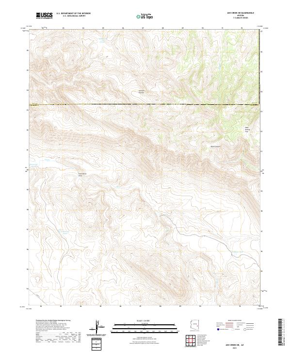 Ash Creek NE 2021 topographic map thumbnail