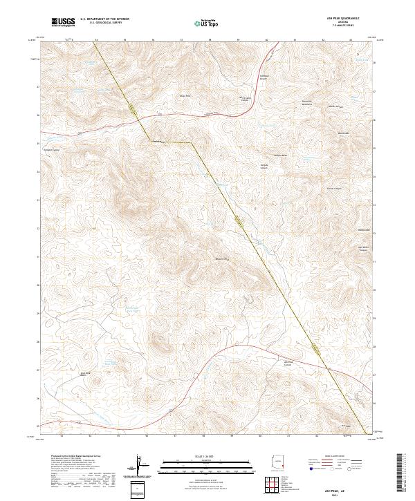 Ash Peak topographic map thumbnail