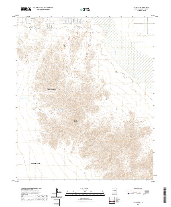 Avondale SE topographic map thumbnail