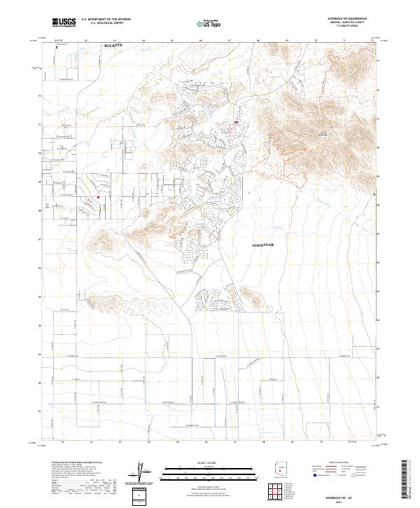 Avondale SW topographic map thumbnail