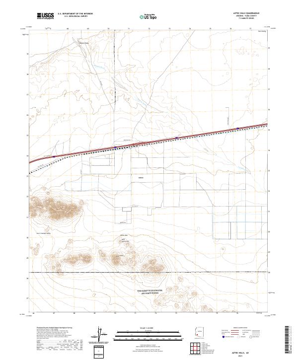 Aztec Hills topographic map thumbnail
