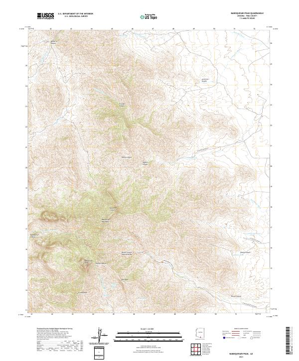 Baboquivari Peak topographic map thumbnail