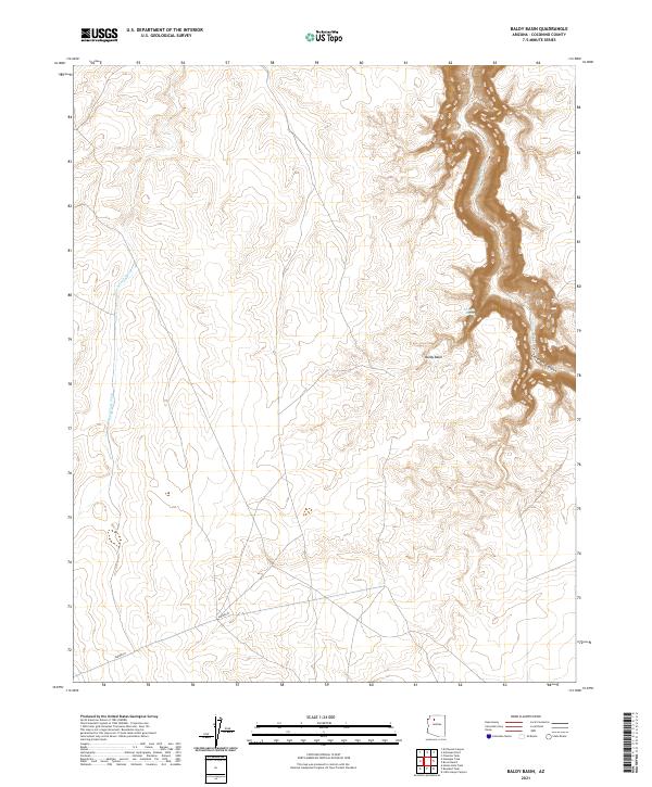 Baldy Basin topographic map thumbnail