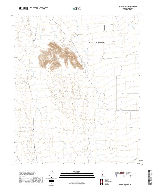 Baragan Mountain topographic map thumbnail
