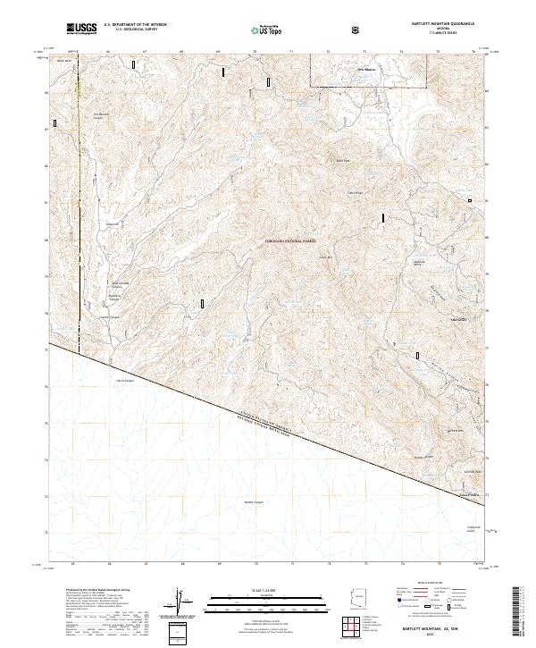 Bartlett Mountain topographic map thumbnail