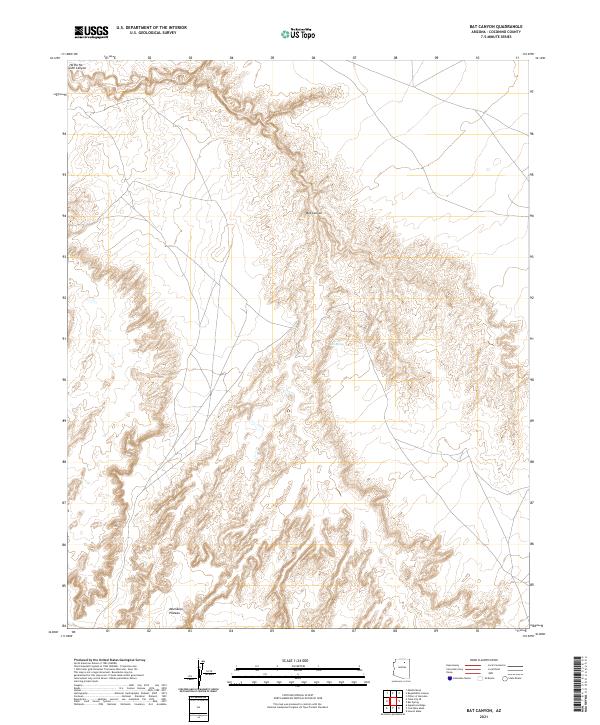 Bat Canyon topographic map thumbnail