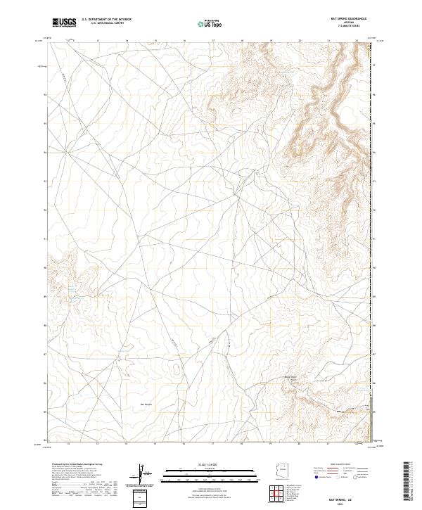 Bat Spring topographic map thumbnail
