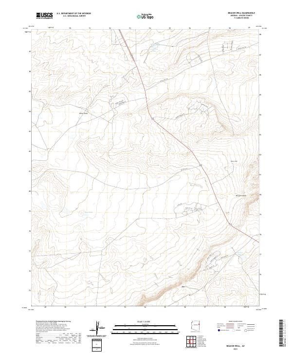 Beacon Well topographic map thumbnail