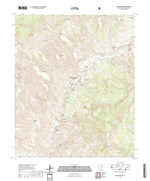 Bear Mountain topographic map thumbnail