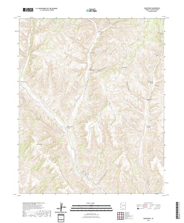 Bear Ridge topographic map thumbnail