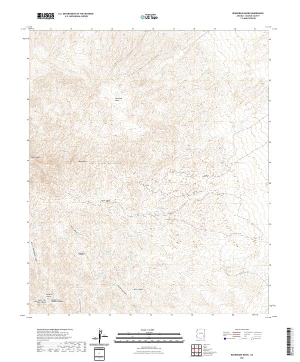 Beargrass Basin 2021 topographic map thumbnail