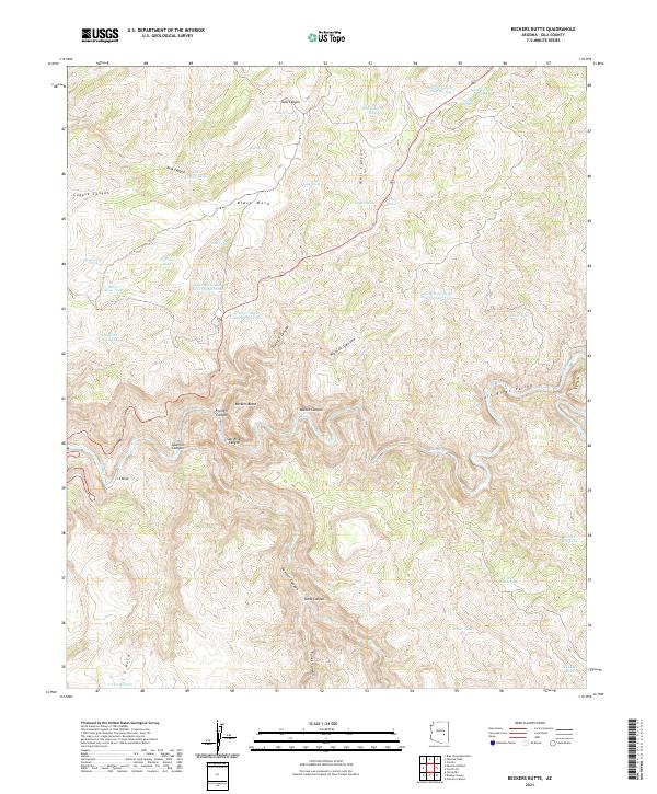 Beckers Butte topographic map thumbnail
