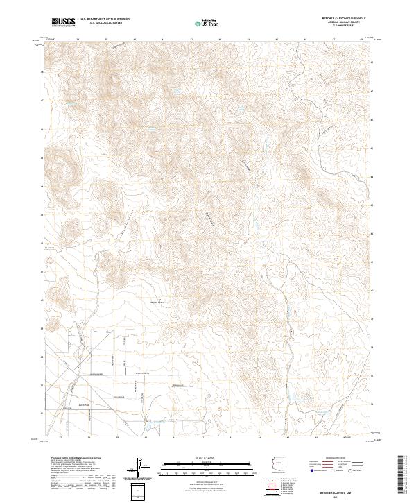 Beecher Canyon 2021 topographic map thumbnail