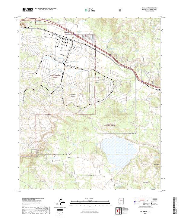 Bellemont topographic map thumbnail