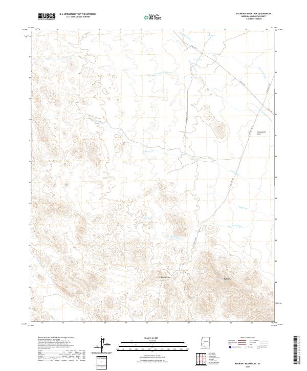 Belmont Mountain topographic map thumbnail