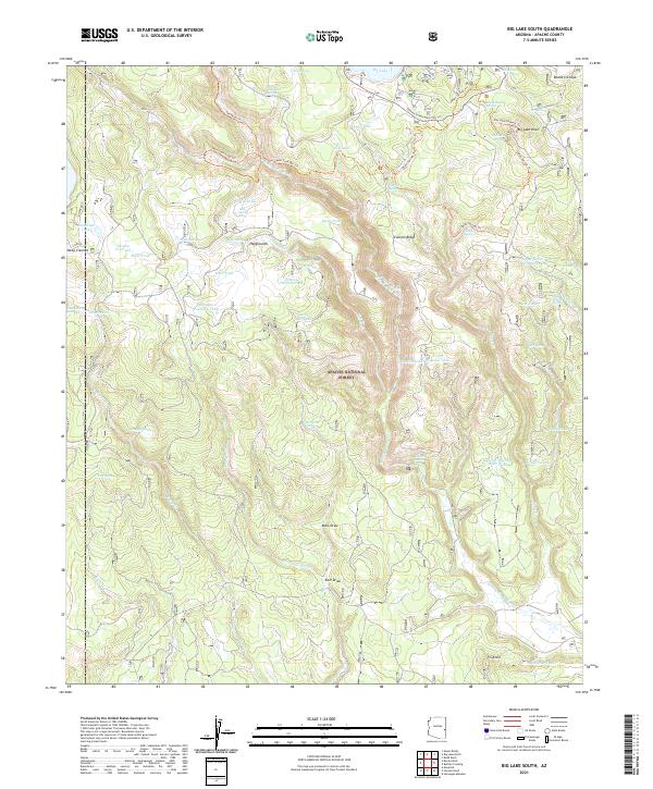 Big Lake South 2021 topographic map thumbnail