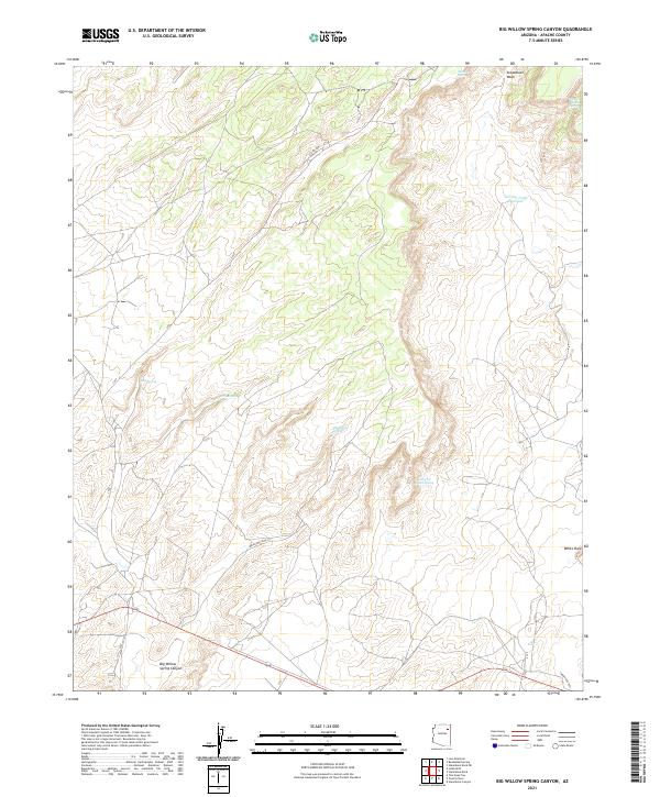 Big Willow Spring Canyon topographic map thumbnail