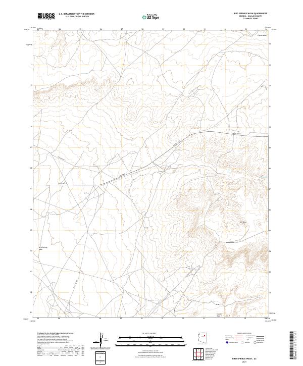 Bird Springs Wash topographic map thumbnail