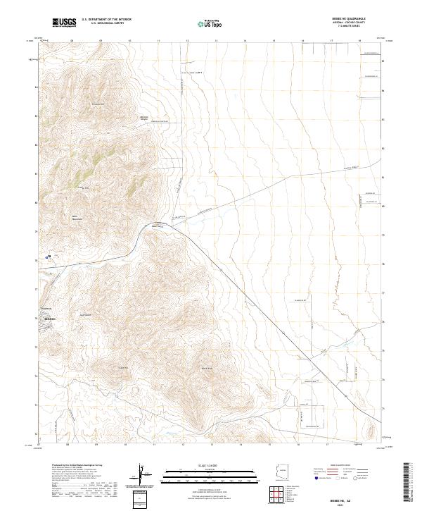Bisbee NE topographic map thumbnail
