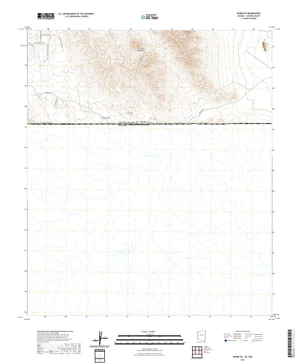Bisbee SE topographic map thumbnail