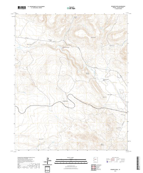 Bismarck Mesa 2021 topographic map thumbnail