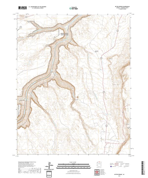 Bitter Springs topographic map thumbnail