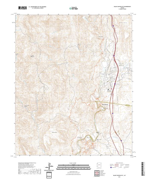 Black Canyon City 2021 topographic map thumbnail
