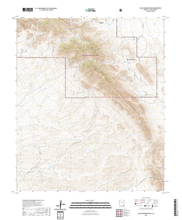 Black Diamond Peak topographic map thumbnail