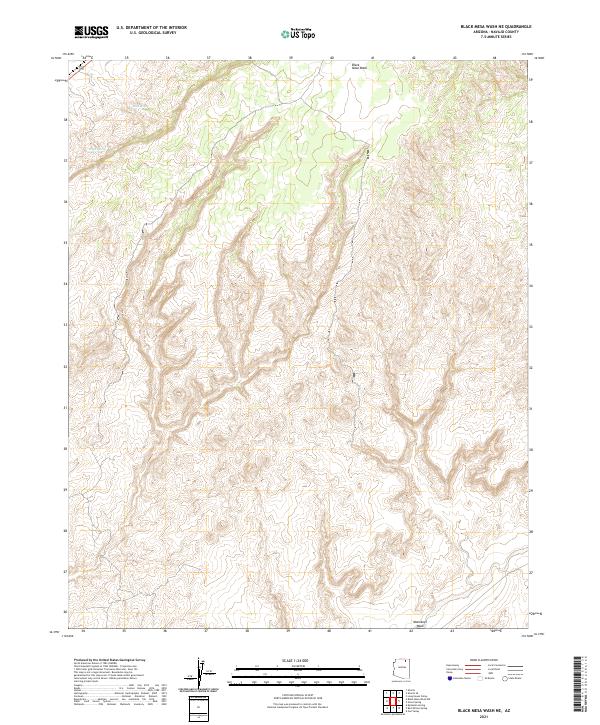 Black Mesa Wash NE 2021 topographic map thumbnail
