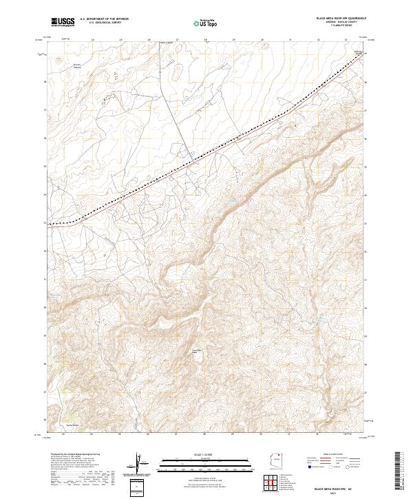 Black Mesa Wash NW 2021 topographic map thumbnail
