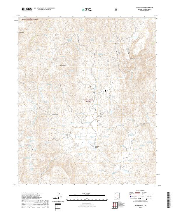 Bloody Basin topographic map thumbnail