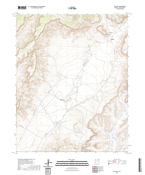 Blue Gap topographic map thumbnail
