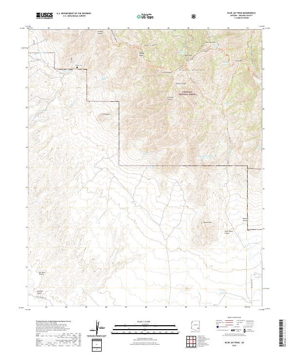 Blue Jay Peak topographic map thumbnail