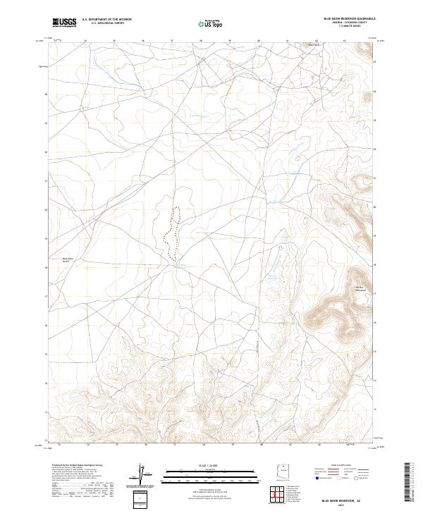 Blue Moon Reservoir 2021 topographic map thumbnail