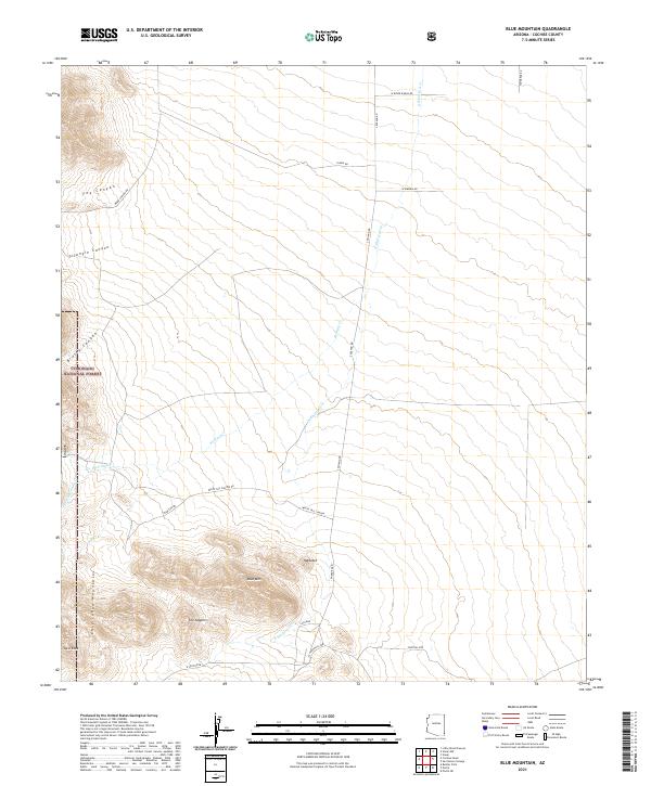 Blue Mountain topographic map thumbnail