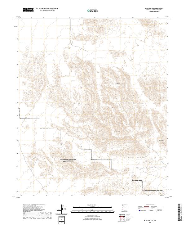 Blue Plateau 2021 topographic map thumbnail